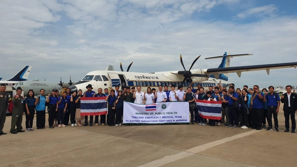 สธ.ส่งทีมแพทย์ฉุกเฉินชุดที่ 2 ออกเดินทางช่วยแผ่นดินไหวเมียนมา