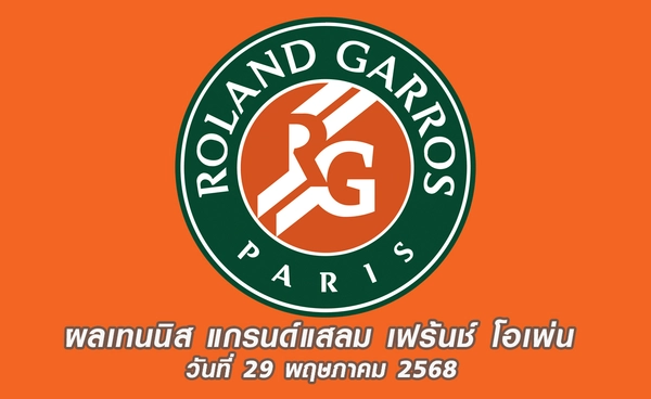 ผลเทนนิส แกรนด์แสลม เฟร้นช์ โอเพ่น ยอโควิช เข้ารอบสาม