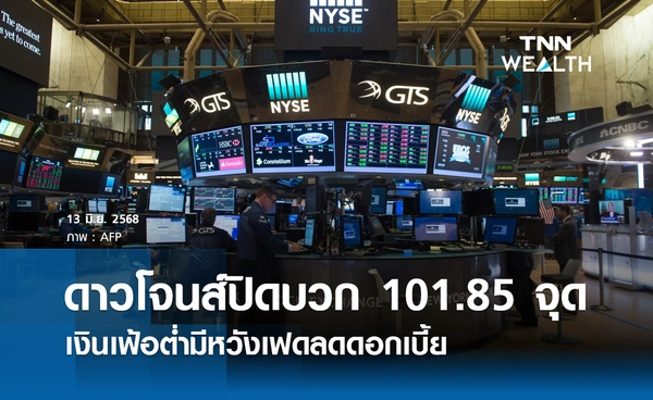 หุ้นดาวโจนส์วันนี้ 13 มิถุนายน 2568 ปิดบวก 101.85 จุด เงินเฟ้อต่ำมีหวังเฟดลดดอกเบี้ย