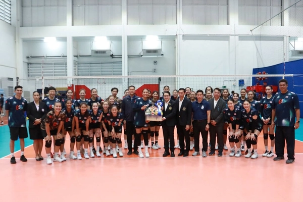กกท. มอบกระเช้าให้กำลังใจนักวอลเลย์บอลทีมชาติไทย ก่อนลุยศึกซีเกมส์ ครั้งที่ 33