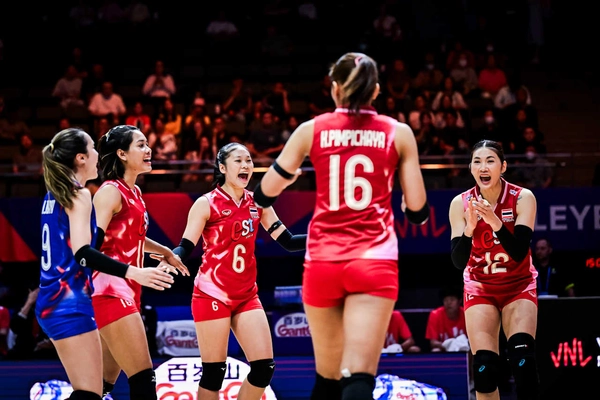 โปรแกรมวอลเลย์บอลหญิง เนชั่นส์ ลีก 2025 วันที่ 18 มิถุนายน ทีมชาติไทย พบกับ ทีมชาติญี่ปุ่น