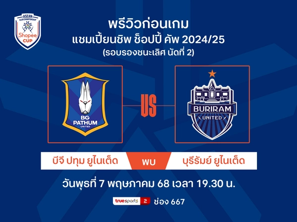 พรีวิว-วิเคราะห์บอล บีจี ปทุมฯ พบ บุรีรัมย์ฯ ศึกชิงแชมป์สโมสรอาเซียน (นัด2)