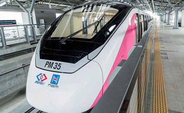 รถไฟฟ้าสายสีชมพู “เมืองทองธานี” เปิดทดลองใช้ฟรี 20 พ.ค.  นาน 1 เดือน 