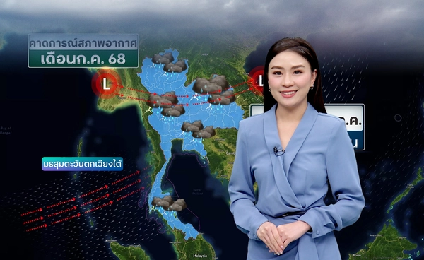 คาดการณ์อากาศเดือนก.ค.68 ครึ่งเดือนหลังฝนเพิ่ม-มีพายุก่อตัว