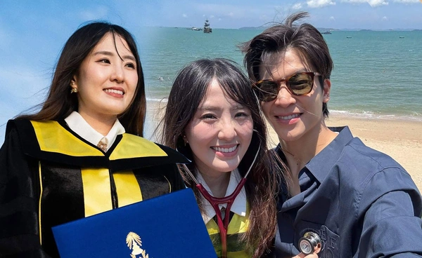 สวยและเก่ง! มาร์ช จุฑาวุฒิ ร่วมยินดี เยลลี่ ได้เป็นอาจารย์หมอเต็มตัวแล้ว