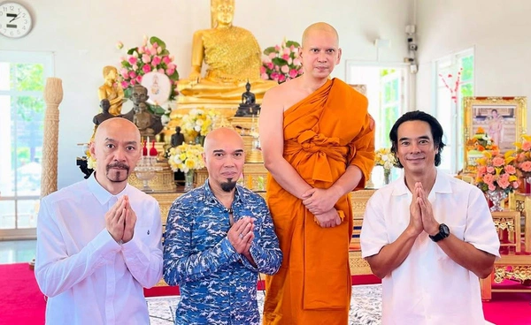 แมว จิรศักดิ์ อุปสมบทศึกษาพระธรรม เพื่อนศิลปินรุ่นใหญ่ร่วมอนุโมทนา