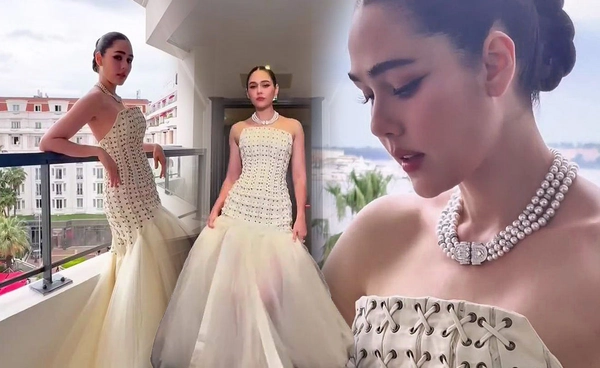 ควีนออฟคานส์ ชมพู่ อารยา สวมแบรนด์ไทยลงพรมแดง เมืองคานส์ วันที่ 3
