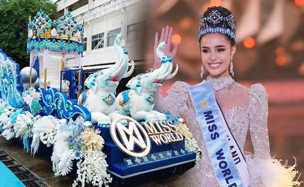 เผยโฉมแรก! รถขบวนแห่ต้อนรับ โอปอล สุชาตา Miss World 2025 กลับถึงไทยวันนี้
