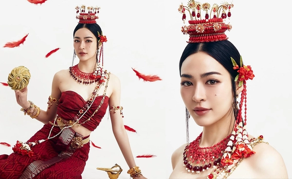ออร่ามาเต็ม "หลิงหลิง คอง" แปลงโฉมเป็นนางสงกรานต์ 