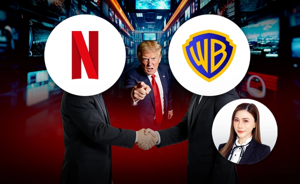 จับตาดีลยักษ์ หรือดีลล่ม ? "Netflix" ซื้อ "Warner Bros." เสี่ยงผิดกฎหมายผูกขาดตลาด "ทรัมป์" กระโดดลงมาดูเอง 