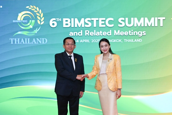 “แพทองธาร” คุย “มินอ่องไหล่” ป้องกันภัยพิบัติ-คอลเซ็นเตอร์ ที่ประชุม BIMSTEC