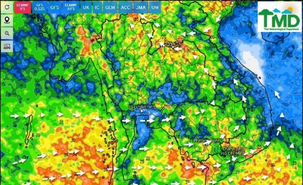 พยากรณ์อากาศ 7 วัน 23-27 พ.ค. ทั่วไทยฝนตกหนัก ระวังน้ำท่วมฉับพลัน