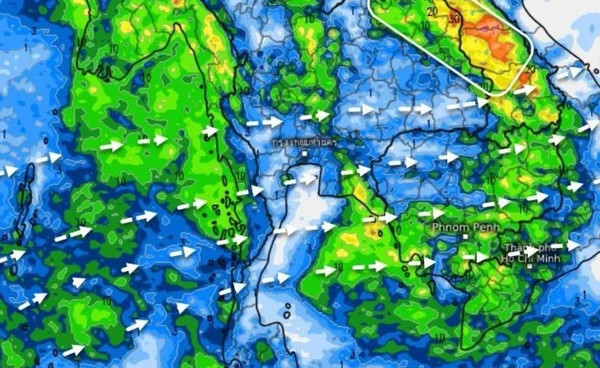9-14 ก.ค. ทั่วไทยฝนชุก  เหนือ อีสาน ตะวันออก ใต้  ระวังฝนตกหนักถึงหนักมาก