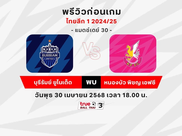 วิเคราะห์บอล บุรีรัมย์ฯ พบ หนองบัว พิชญฯ ไทยลีกนัดตัดสินแชมป์