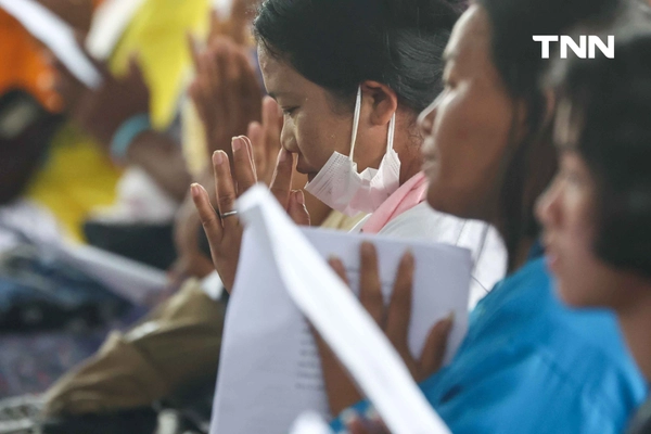 รูป-ทำบุญ สวดพระพุทธมนต์ เพื่อผู้ประสบภัยและผู้สูญหายเหตุแผ่นดินไหว กรณีตึกถล่ม-7