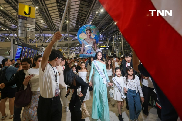 รูป-ประมวลภาพ แฟนนางงามร่วมส่ง “โอปอล-สุชาตา” ชิงมงฟ้าที่อินเดีย -24