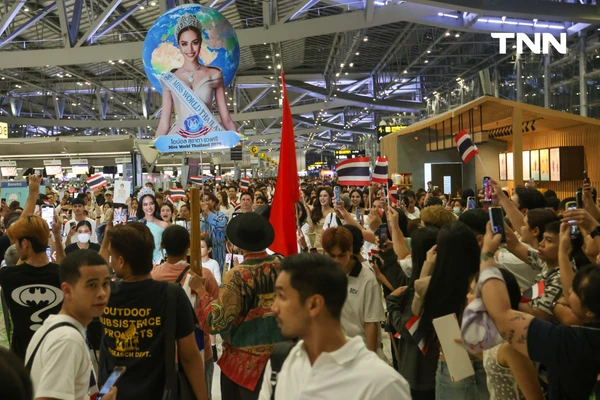 รูป-ประมวลภาพ แฟนนางงามร่วมส่ง “โอปอล-สุชาตา” ชิงมงฟ้าที่อินเดีย -27