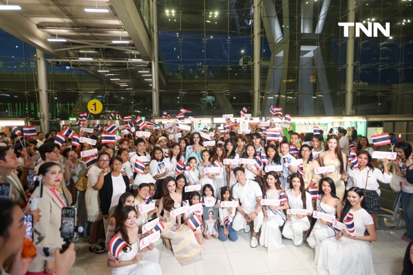 รูป-ประมวลภาพ แฟนนางงามร่วมส่ง “โอปอล-สุชาตา” ชิงมงฟ้าที่อินเดีย -18