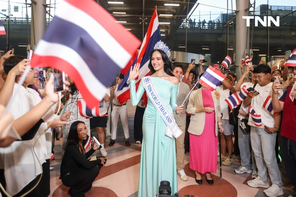 รูป-ประมวลภาพ แฟนนางงามร่วมส่ง “โอปอล-สุชาตา” ชิงมงฟ้าที่อินเดีย -5