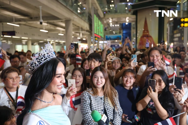 รูป-ประมวลภาพ แฟนนางงามร่วมส่ง “โอปอล-สุชาตา” ชิงมงฟ้าที่อินเดีย -15