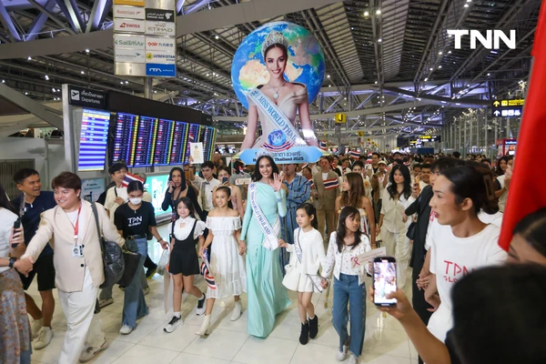 รูป-ประมวลภาพ แฟนนางงามร่วมส่ง “โอปอล-สุชาตา” ชิงมงฟ้าที่อินเดีย -26