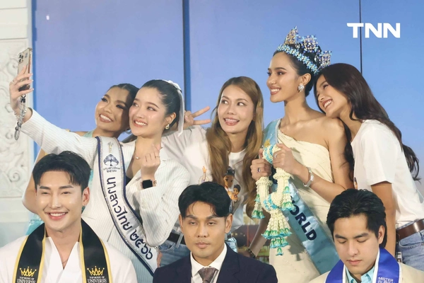 รูป-ประมวลภาพประวัติศาสตร์ขบวนแห่แห่งเกียรติยศ “โอปอล-สุชาตา” คนไทยรอรับแน่นถนนสุขุมวิท-32