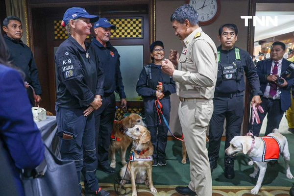 รูป-น้องหมา K9 พร้อมหน่วยงานต่างๆ ร่วมรับ เครื่องหมายเชิดชูเกียรติ “นคราภิรักษ์” กรณีเหตุการณ์แผ่นดินไหว -1