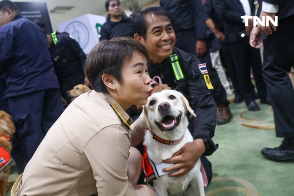 รูป-น้องหมา K9 พร้อมหน่วยงานต่างๆ ร่วมรับ เครื่องหมายเชิดชูเกียรติ “นคราภิรักษ์” กรณีเหตุการณ์แผ่นดินไหว -4
