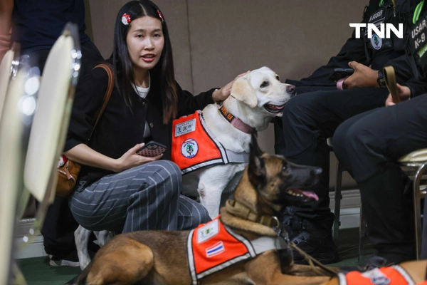 รูป-น้องหมา K9 พร้อมหน่วยงานต่างๆ ร่วมรับ เครื่องหมายเชิดชูเกียรติ “นคราภิรักษ์” กรณีเหตุการณ์แผ่นดินไหว -18