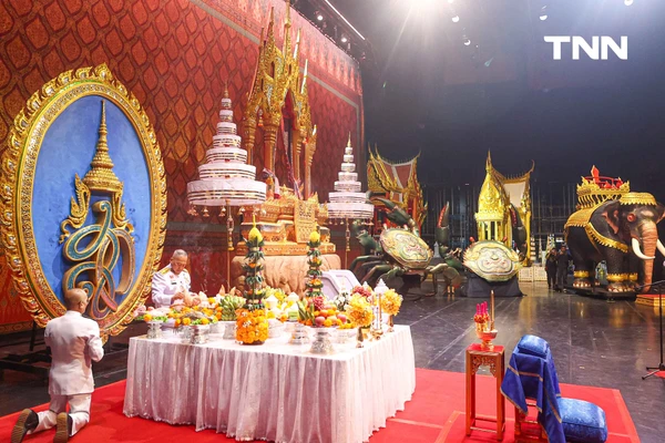 รูป-บวงสรวงการแสดงโขนมูลนิธิส่งเสริมศิลปาชีพฯ ประจำปี 2568 ตอน “สัตยาพาลี” สืบสานพระราชปณิธาน สมเด็จพระพันปีหลวง อนุรักษ์โขน สืบต่อไป-6