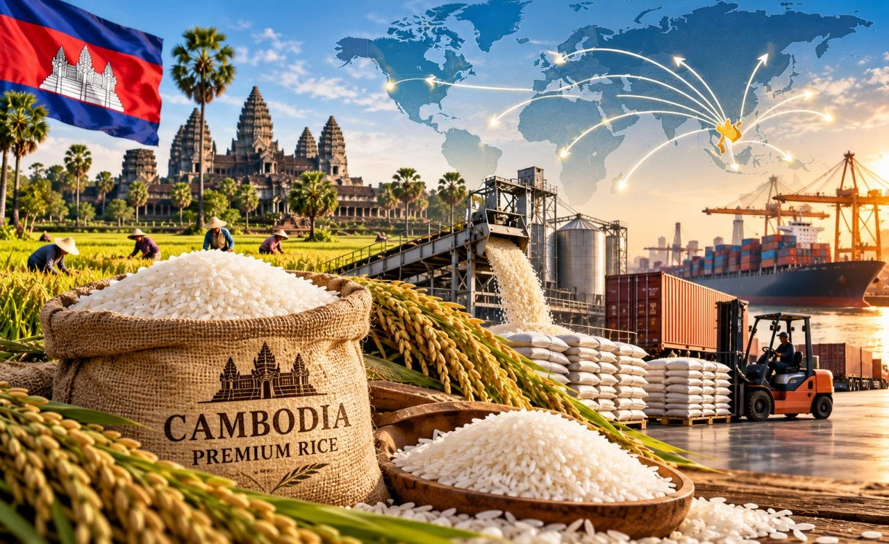 “ข้าวกัมพูชา” บุกตลาดโลก ส่งออกพุ่ง หลังข้าวหอมคว้ารางวัลโลก ดันเป้าส่งออกล้านตัน