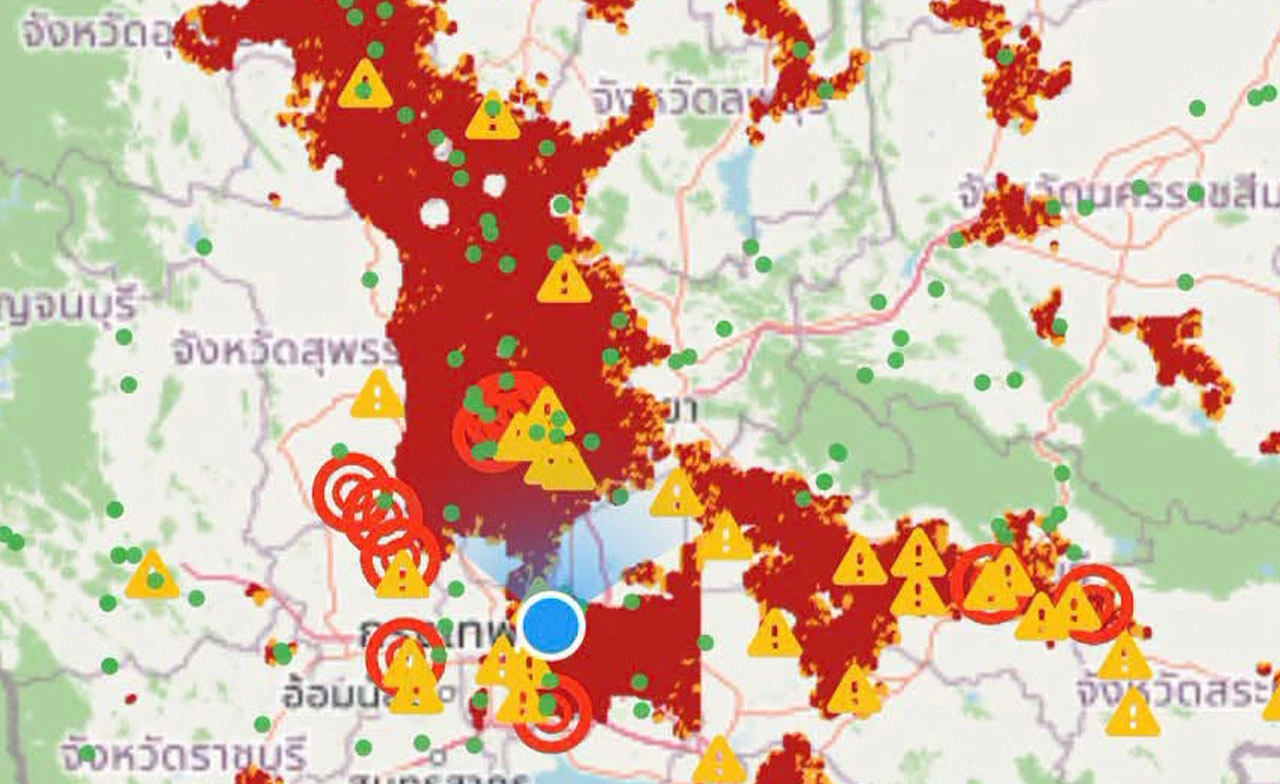 ฝนตกหนักสะสม! เปิดภาพถ่ายดาวเทียม “พื้นที่สีแดง” เสี่ยงน้ำท่วมขังสูงหลายจังหวัด