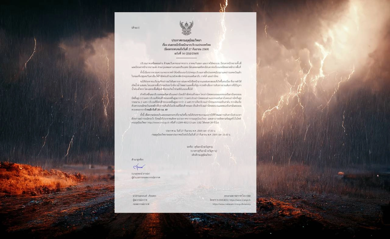 ทั่วไทยฝนตกหนัก ทะเลมีคลื่นสูง 2-3 เมตร เช็กเลยพื้นที่ไหนเสี่ยงบ้าง?