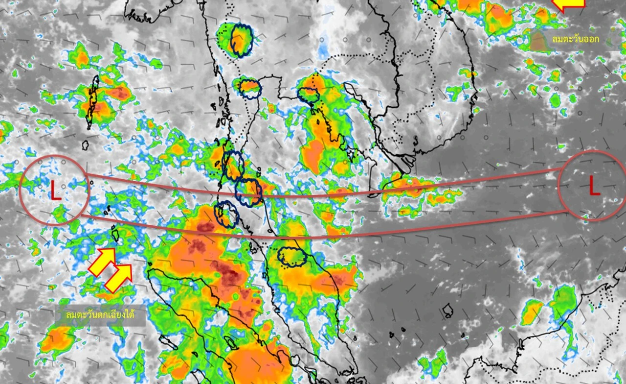 พยากรณ์อากาศวันนี้ 12 ตุลาคม 2569 ภาคใต้ฝนตกหนัก เสี่ยงน้ำท่วมฉับพลัน
