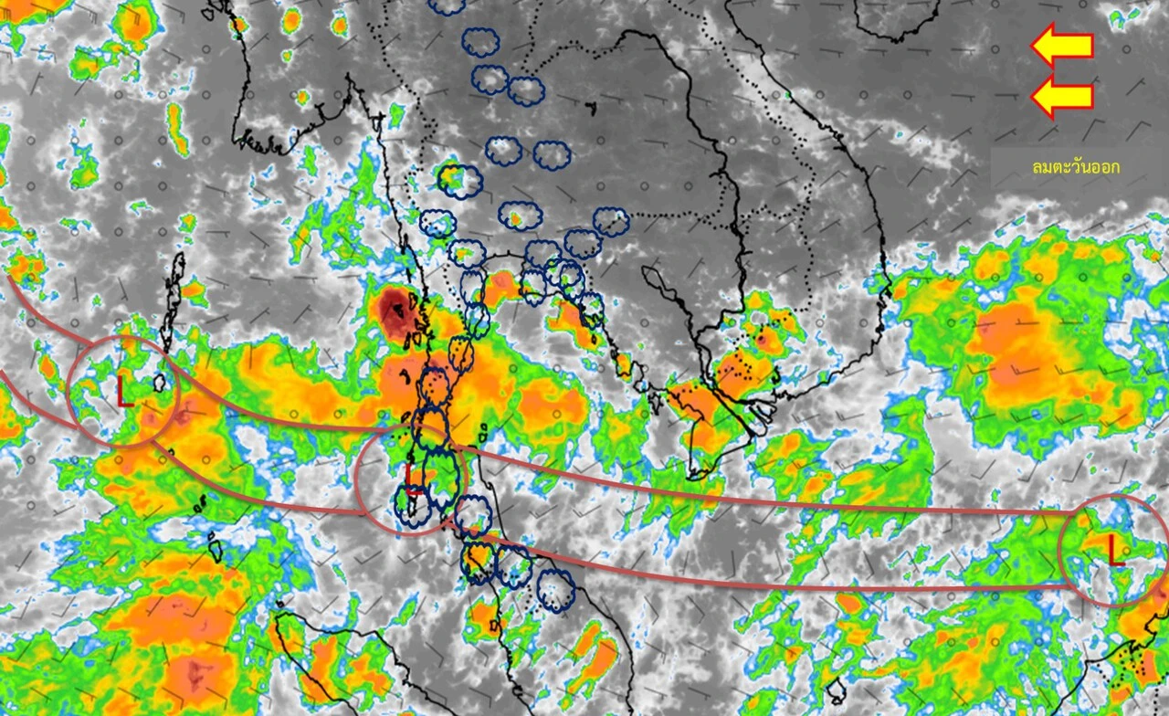กรมอุตุฯ อัปเดตพื้นที่เสี่ยงฝนตกหนัก-หนักมาก กระทบยาวถึง 25 ต.ค. 2569