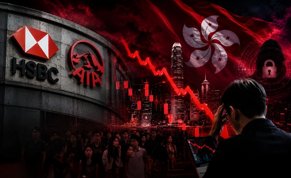 หุ้น HSBC, AIA ร่วง กังวลคุมเข้มเปิดบัญชี