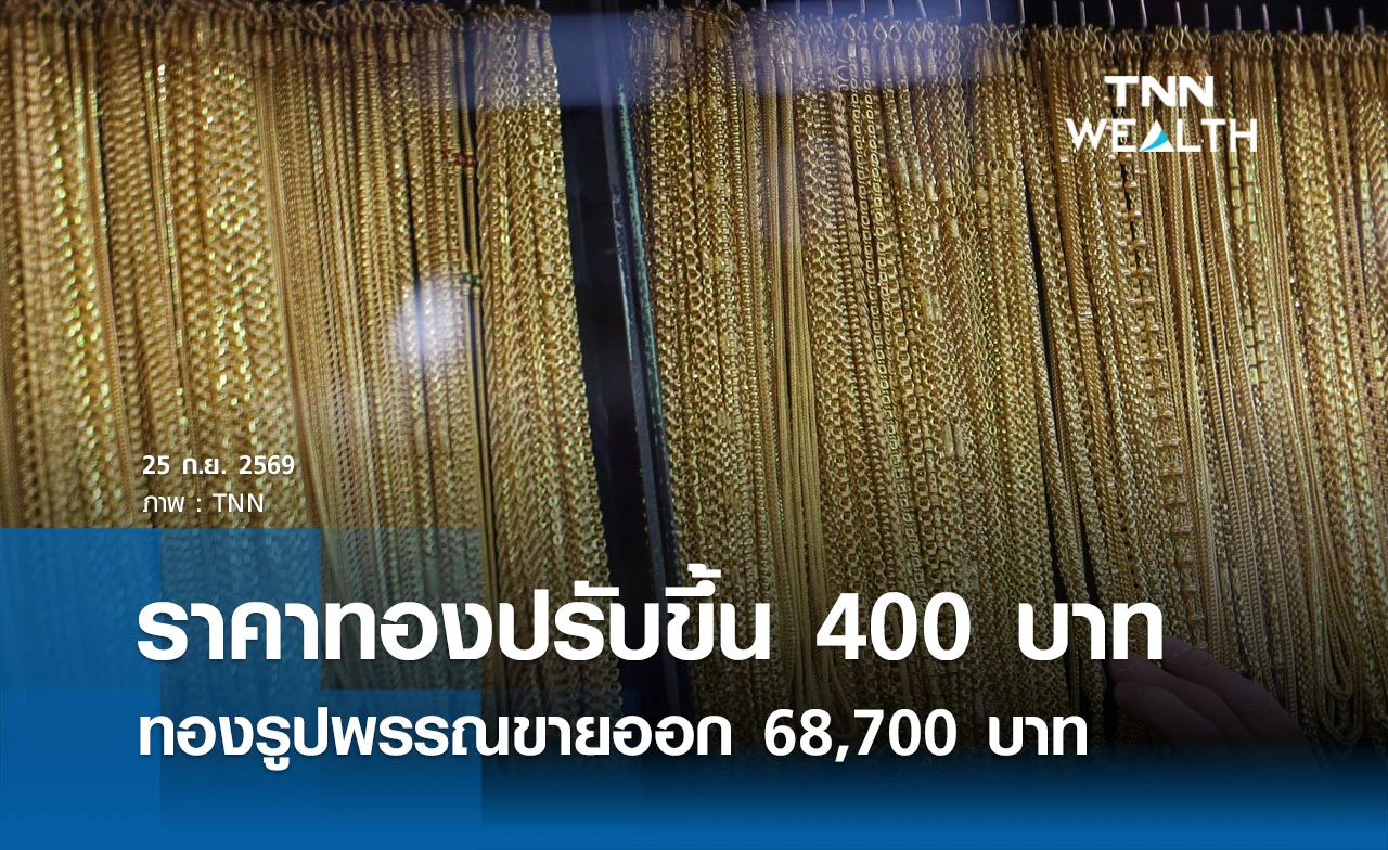 ราคาทองรูปพรรณวันนี้ 24 ก.ย. 2569 รวมทุกขนาด เช็กราคาทองแท่งล่าสุด