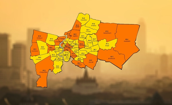 กทม. “ฝุ่นพุ่ง” กระทบสุขภาพ 15 เขต ประเวศ-บางขุนเทียนหนักสุด