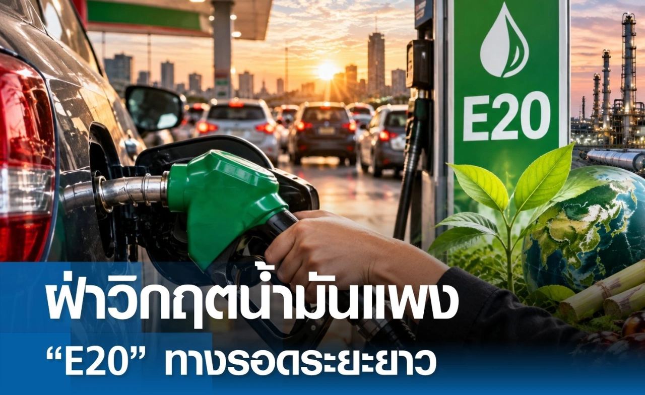 ฝ่าวิกฤตน้ำมันแพงหนุนใช้ E20 ทางรอดเศรษฐกิจในระยะยาว
