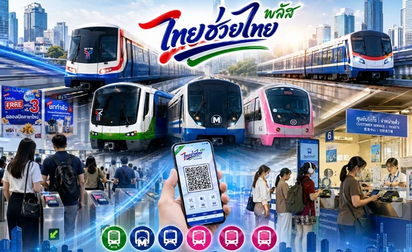 คนกรุงใช้ “ไทยช่วยไทย พลัส” นั่งรถไฟฟ้ารวมกว่า 1.3 ล้านเที่ยว-คน