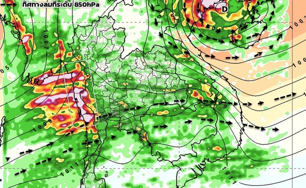 พยากรณ์อากาศวันนี้ 22 ส.ค.69 อุตุฯ เตือน 22-24 ส.ค.ไทยฝนลดลง แต่ยังมีฝนหนักบางแห่ง