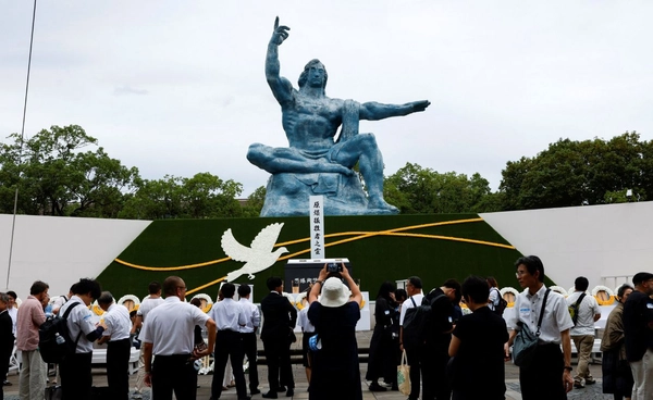 นางาซากิ รำลึก 81 ปีสหรัฐฯ ทิ้งระเบิดปรมาณู ทาคาอิจิ ขอผู้นำโลกมาเยือนเพื่อเตือนสติ