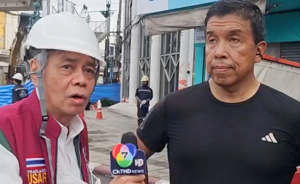 “ชัชชาติ” เผยถนนทรุดประชาธิปกทรงตัว ยังกำหนดพื้นที่เฝ้าระวังรัศมี 30 ม.