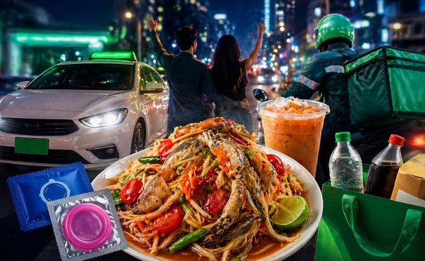 แกร็บเผยพฤติกรรมคนเมือง ยามดึก นิยมกดสั่ง ส้มตำปูปลาร้า-ถุงยาง สถิติปีละ 3 แสนชิ้น
