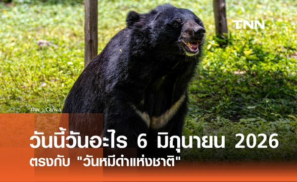 วันนี้วันอะไร 6 มิถุนายน 2569 ตรงกับ "วันหมีดำแห่งชาติ"