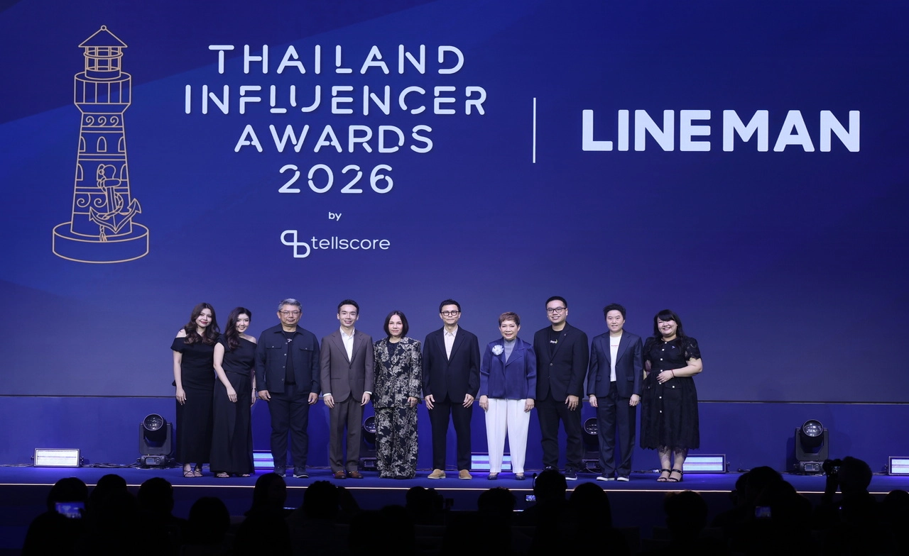 Tellscore ผนึก LINE MAN จัด Thailand Influencer Awards 2026 ครีเอเตอร์กำลังกลายเป็นโครงสร้างธุรกิจ