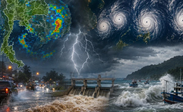 เช็กพิกัด “ฝนตกหนัก” ทั่วไทย จีนเฝ้าระวังพายุ 4 ลูกต่อเนื่อง
