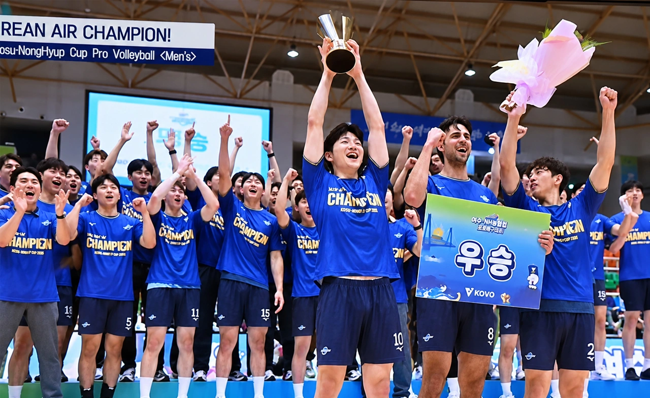โคเรียน แอร์ฯ ทุบฮุนได 3-1 เซต ป้องกันแชมป์โคโว คัพ