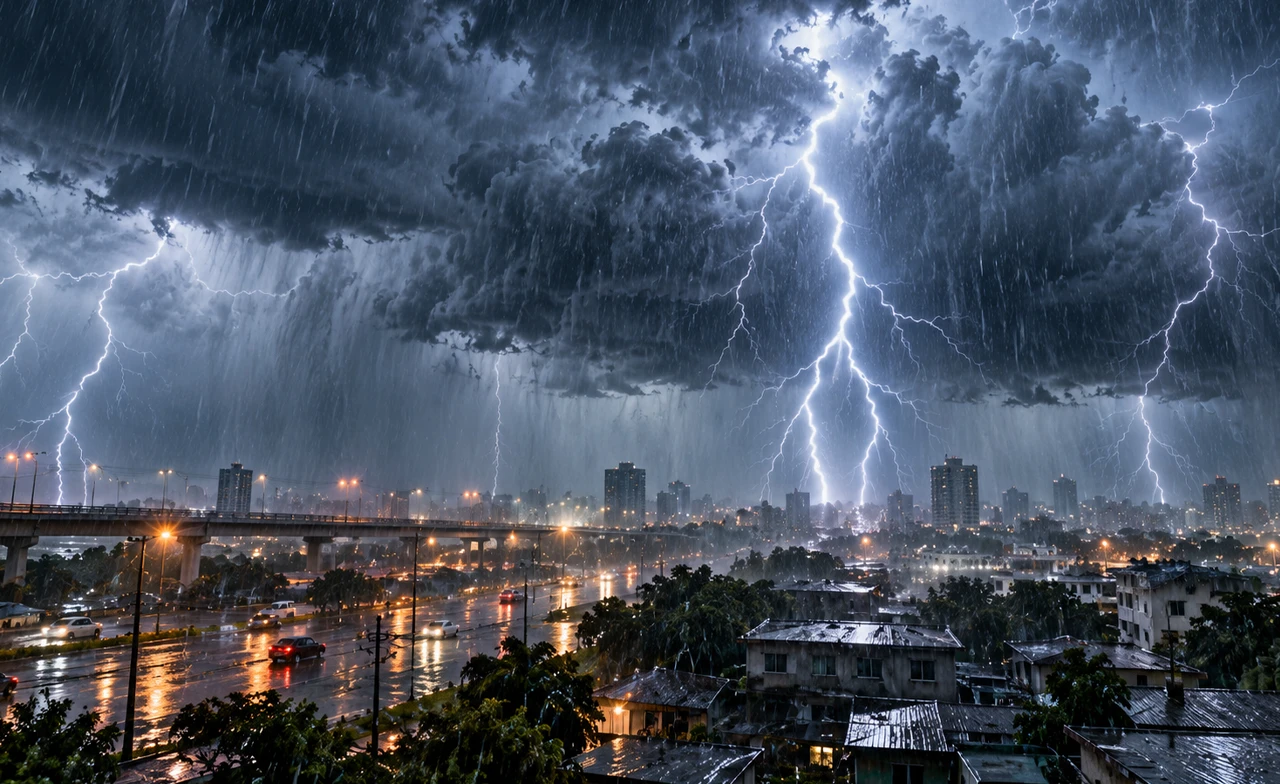 มาตามนัด! ปทุมธานีฝนถล่ม หลังเตือน Rain Bomb หลายพื้นที่