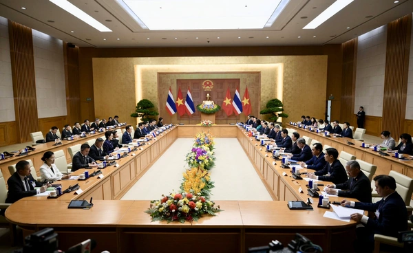 นายกฯ "ไทย–เวียดนาม" หารือทวิภาคี เร่งพัฒนาเศรษฐกิจร่วมกัน เป้าผลักดันมูลค่าการค้าสองประเทศทะลุ 25,000 ล้านเหรียญสหรัฐฯ